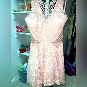 Pink laced dress